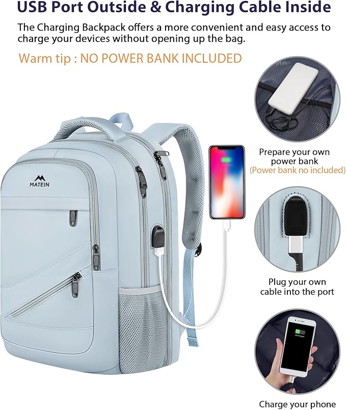 MATEIN 18 Inch Laptop Backpack for Women, Extra Large Anti Theft College - Image 6