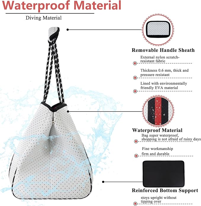 QOGiR Neoprene Multipurpose Beach Bag Tote - Image 3
