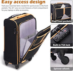 Coolife Luggage 5 Piece Set Suitcase Expandable TSA lock spinner softshell - Image 2