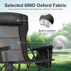 LET'S CAMP Oversized Camping Chairs 29.52" High Back Heavy Duty Lawn Chair - Image 6