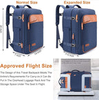 Travel Laptop Backpack, 42L Carry on Luggage, Flight Approved Expandable - Image 2