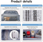 Travel Makeup Bag for Women: Large Capacity Open Flat Make up Bag Set of 3 - Image 4