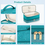 Travel Hair Dryer Case for Shark Flexstyle, Double-Layer Carrying Case for Shark Flex Style Blow Dryer, Portable Hair Tools Storage Organizer Bag for Shark Beauty Hairdryer Attchments (Teal Green)