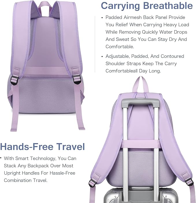 Boavan Laptop Backpack for women, 15.6inch Laptop Bag - Image 4