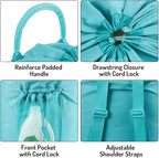 Backpack Laundry Bag with Straps and Detergent Holder, Clothes Laundry Backpack - Image 3