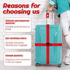 Weewooday 8 Pcs Luggage Straps Suitcase Tags Set - Image 4