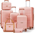 Luggage Sets with spinner wheels, PC+ABS Hard Shell Travel Luggage, Lightweight by Unknown