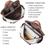 Shrrie Vegan Leather Laptop Backpack - Image 4