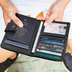 Polare Luxury RFID Blocking Leather Passport Holder Travel Wallet - Image 2