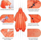 PTEROMY Hooded Rain Poncho for Adult - Image 6