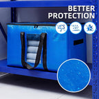 TAILI Extra Large Moving Bags, 12 Pack Blue Heavy Duty Totes - Image 8