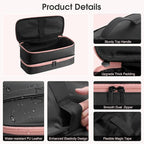 Travel Carrying Case for Hair Dryer for Shark FlexStyle Hair Dryer Bag Double-Layer Beauty Styler Organizer Hair Tool Storage Bag Hairdryer Accessories Black Case