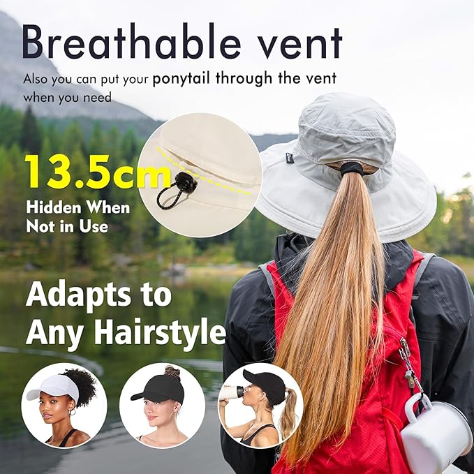 UV 50 Sun Hat for Women Wide Brim - Image 5