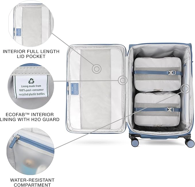 Travelpro VersaPack+ Lightweight Softside Expandable Checked Luggage, 8 Spinner - Image 7