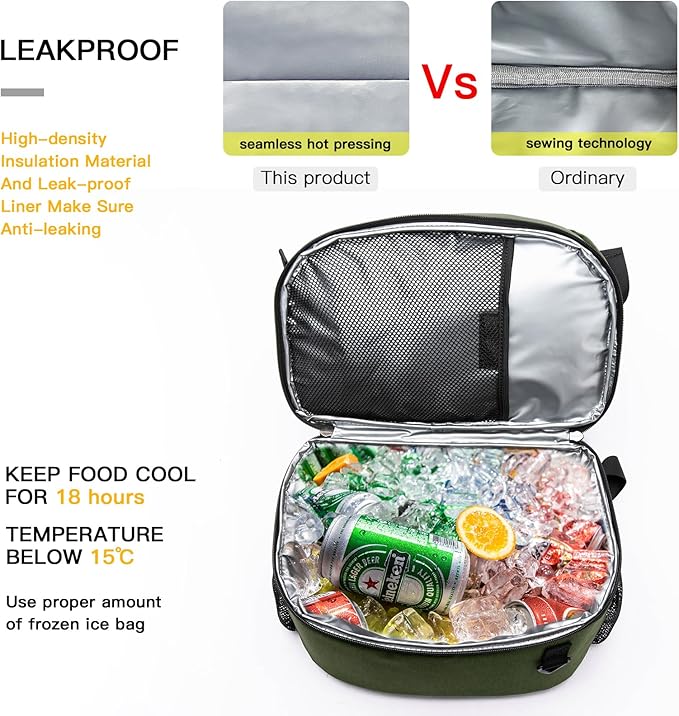 TUGUAN Insulated Cooler Backpack 38 Cans Double Deck Leakproof Lightweight Soft - Image 3