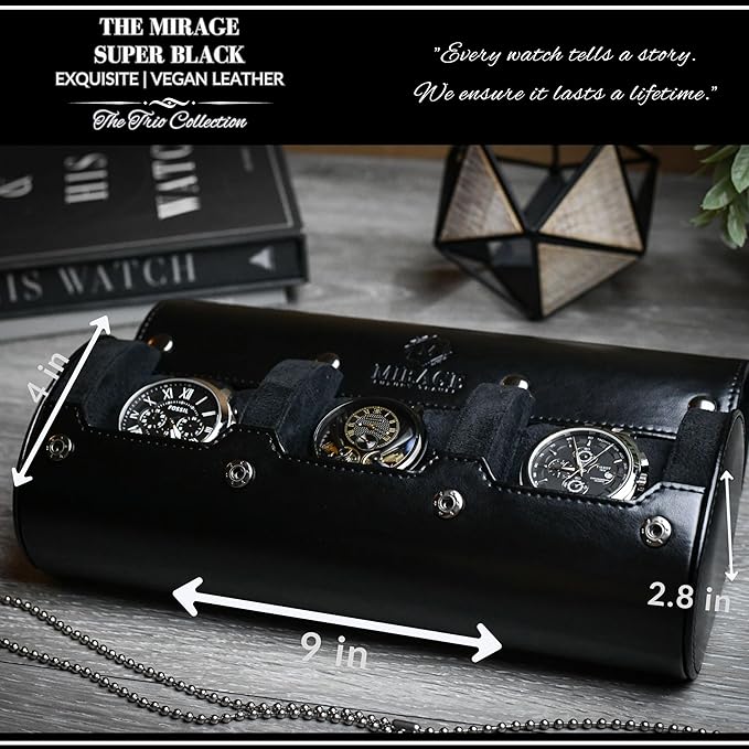 Travel Watch Case – 3 Watch Organizer Travel - Image 4