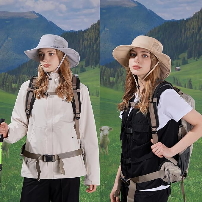 Sun Hat for Men/Women, UPF 50+ Fishing Hat, Waterproof Wide Brim Bucket Hat - Image 5