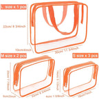 APREUTY Clear Makeup Bags, TSA Approved 6 Pcs Cosmetic Makeup Bags Set Clear PVC - Image 3