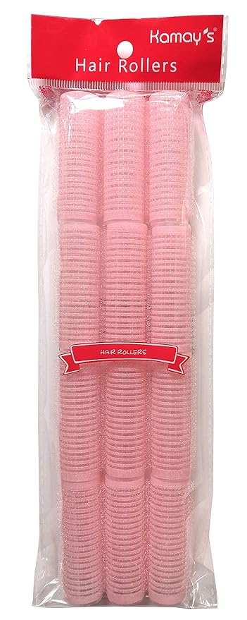Small Size Hair Rollers Curlers Self Grip Holding Rollers Hairdressing Curlers Hair Design Sticky Cling Style For DIY Or Hair Salon By Kamay's (Gripping Sticky Rollers 20mm 7/8" 12PCS) Random Color