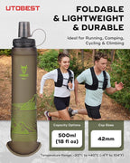 UTOBEST 500ml Soft Flask, 2 Pack Flexible TPU Hydration Water Bottle, - Image 5