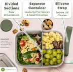 Everusely - Bento Box - Sage, 60oz / 1.8 L - Stainless Steel Lunch Box - 3 - Image 4