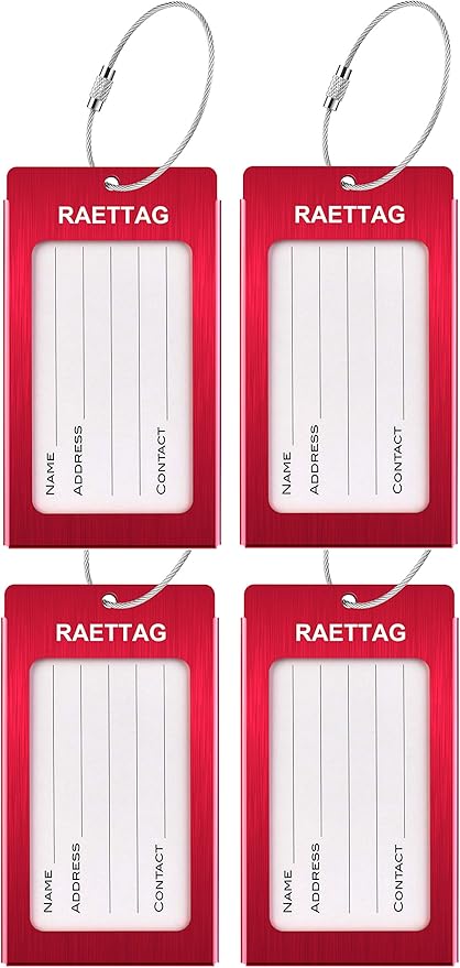 Luggage Tags Metal Suitcase Tags Travel Bag ID Identifier Luggage Tag by WeBravery