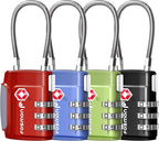 Fosmon TSA Approved Luggage Locks, Cable Suitcase Travel Lock, 3 Digit Long by Fosmon