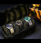 3 Slot Hard Watch Travel Case, Watch Roll Case Storage and Organizer - Image 6