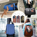 3 Pack PU Retro American Flag Leahter Luggage Tag - Image 7