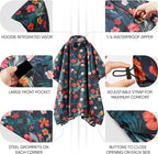 PTEROMY Hooded Rain Poncho for Adult - Image 2
