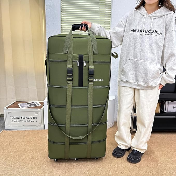 Expandable Foldable Luggage, Rolling Duffle Bag - Image 7