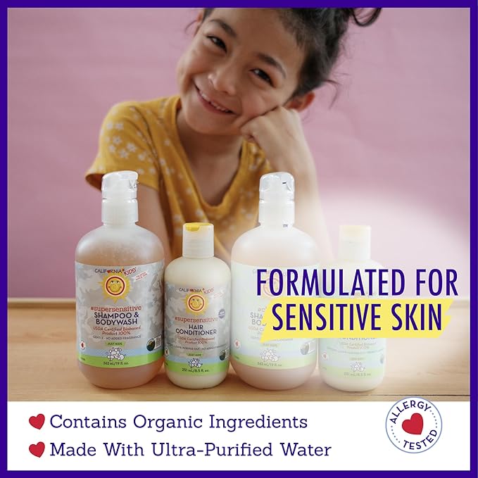 California Kids Conditioner | Super Sensitive | Unscented | 100% Plant-Based | - Image 6