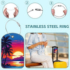 Palm Tree and Sunset Luggage Tag - Image 3