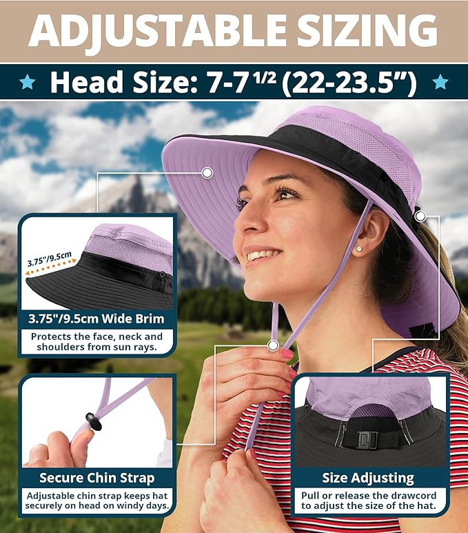 GearTOP Safari Sun Hat for Men and Sun Hats for Women UV Protection UPF 50+ - Image 3