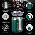 16 Oz Coffee Mug with Handle and Lid, BPA Free Coffee Cup, Keep Cold 6 Hours - Image 3