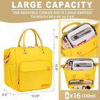 TuErCao Yellow Lunch Box for Women Insulated Lunch Bag for Young Ladies Lunch - Image 3