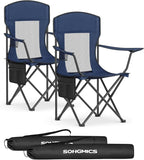 SONGMICS Breathable Camping Chairs, Foldable Outdoor Chairs Set of 2, High Back by SONGMICSbySONGMICSHOME