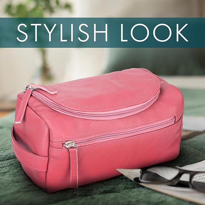 ELIZO Premium REAL Leather Toiletry Bag - Image 2