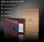 SERMAN BRANDS RFID Blocking Slim Bifold Genuine Leather Thin Minimalist Front - Image 6