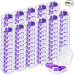 TrelaCo 100 Pairs Ear Plugs Bulk, NRR 29dB Reusable Silicone Ear Plugs by TrelaCo