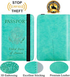 Passport Holder Cover Wallet Travel Essentials RFID Blocking Leather Card Case - Image 2