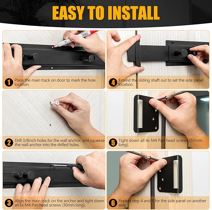 Door Bar Lock - Patented Door Barricade Security Bar - Home Safety Improvement - Image 6
