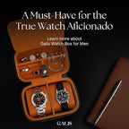 Galis Luxury Watch Case for Men High End Portable 2-Slot Watch Holder and Watch - Image 9