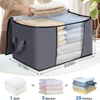 Fab totes 3-Pack Clothes Storage, Foldable Blanket Storage Bags, Containers - Image 2