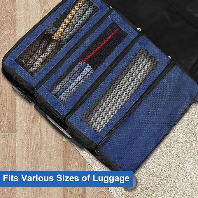 Suitcase Organizer, Travel Luggage Organizer Portable Hanging Travel Shelves - Image 2