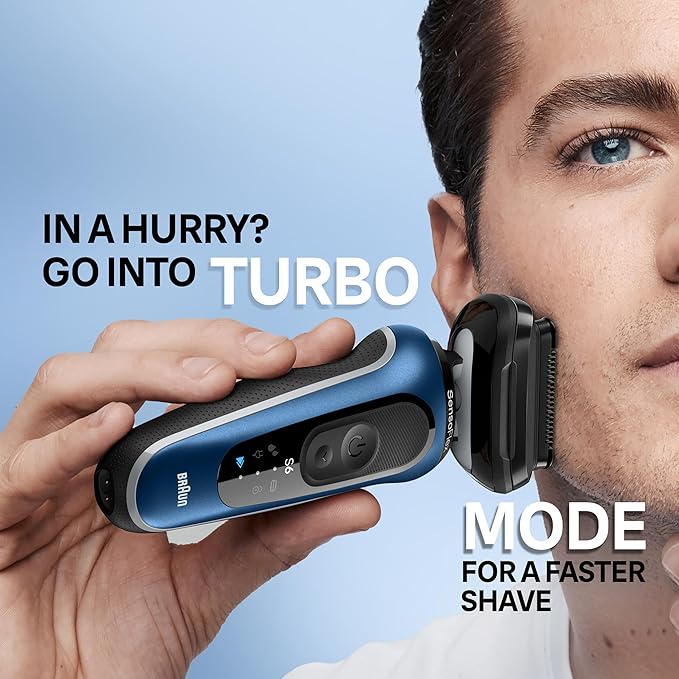 Braun Electric Shaver for Men, Series 6 6120s, Wet & Dry Shave, Turbo & Gentle - Image 4