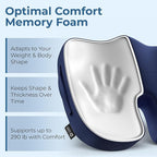 5 STARS UNITED Seat Cushion for Tailbone Pain Relief – Large Memory Foam - Image 4