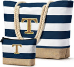 Becokan Beach Bag Initial Beach Tote by BecokanBeachBagSpecialist