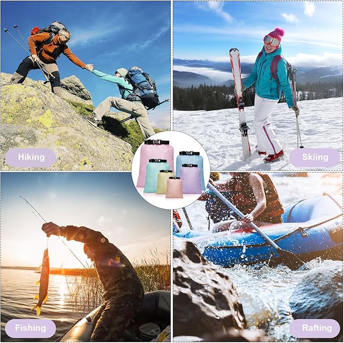 Shappy Waterproof Dry Bag Set 6 Sizes Lightweight Sacks and Long Adjustable - Image 7