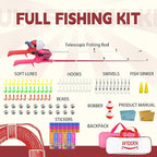 Kids Fishing Pole, Telescopic Fishing Rod, Toddler Collapsible Fishing Rod and - Image 8